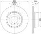 Тормозной диск HELLA PAGID 54225 (фото 1)