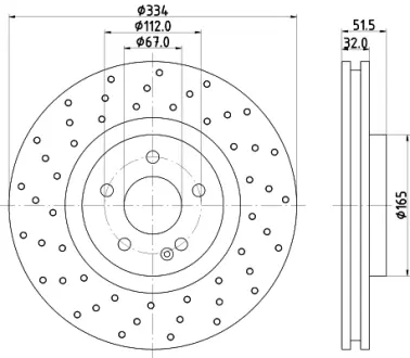 Тормозной диск HELLA PAGID 54238