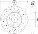 Тормозной диск HELLA PAGID 54240 (фото 1)
