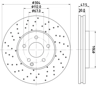 Тормозной диск HELLA PAGID 54240