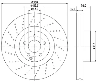 Тормозной диск HELLA PAGID 54242