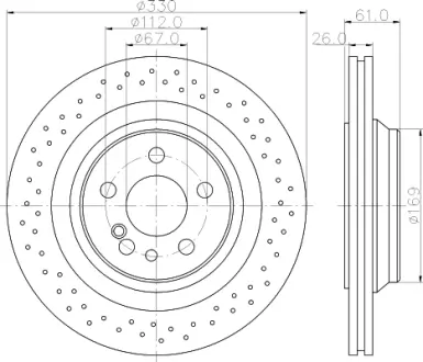 Тормозной диск HELLA PAGID 54243