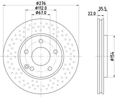 Тормозной диск HELLA PAGID 54244