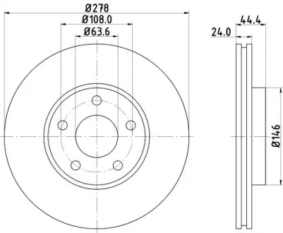 Тормозной диск HELLA PAGID 54248