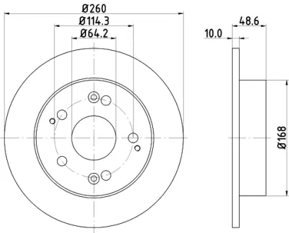 Тормозной диск HELLA PAGID 54251