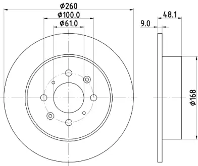 Тормозной диск HELLA PAGID 54254