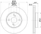 Тормозной диск HELLA PAGID 54259 (фото 1)