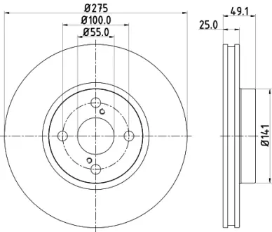 Тормозной диск HELLA PAGID 54260