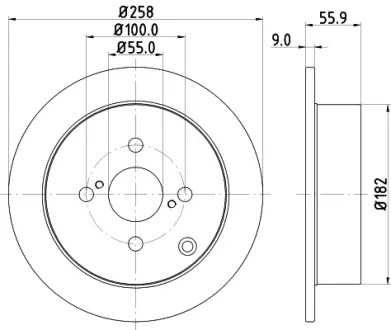 Тормозной диск HELLA PAGID 54261