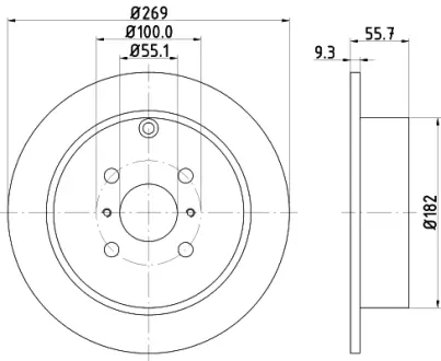 Тормозной диск HELLA PAGID 54262