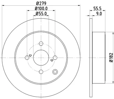 Тормозной диск HELLA PAGID 54263