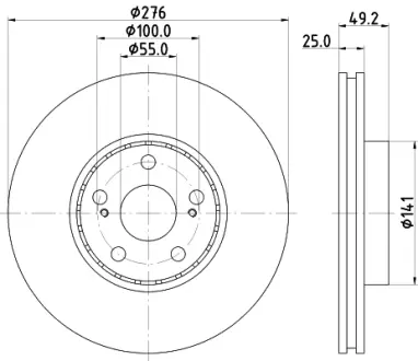 Тормозной диск HELLA PAGID 54264