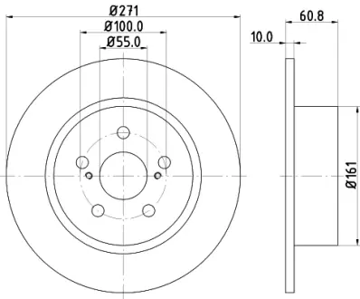 Тормозной диск HELLA PAGID 54265