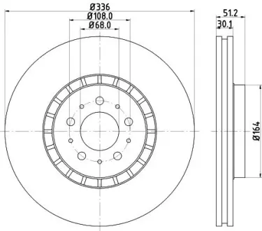 Тормозной диск HELLA PAGID 54267