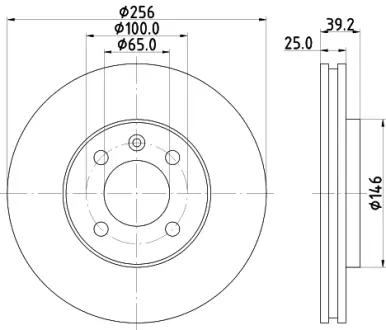 Тормозной диск HELLA PAGID 54283