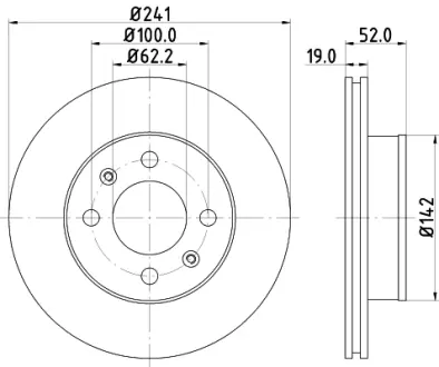 Тормозной диск HELLA PAGID 54285