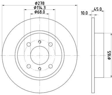 Тормозной диск HELLA PAGID 54287