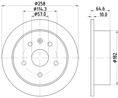 Тормозной диск HELLA PAGID 54289