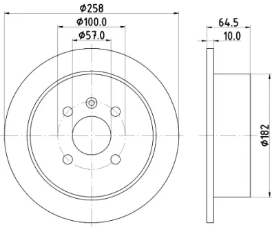 Тормозной диск HELLA PAGID 54290