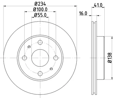 Тормозной диск HELLA PAGID 54291