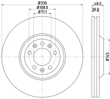 Тормозной диск HELLA PAGID 54295