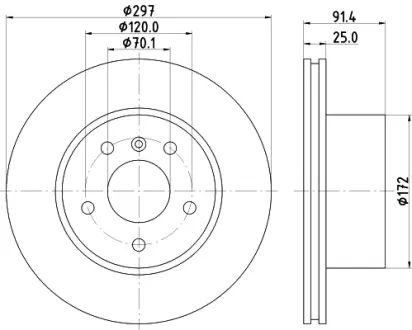 Тормозной диск HELLA PAGID 54297