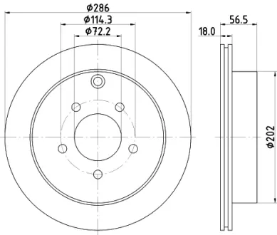 Тормозной диск HELLA PAGID 54301