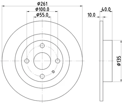 Тормозной диск HELLA PAGID 54302