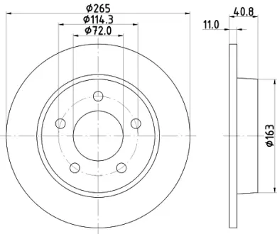 Тормозной диск HELLA PAGID 54305