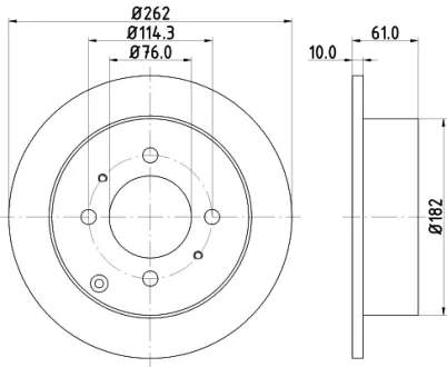 Тормозной диск HELLA PAGID 54309