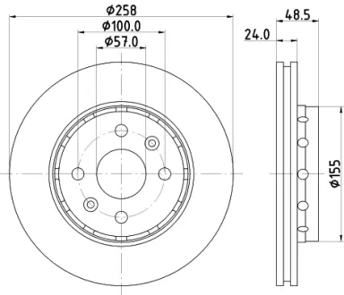 Тормозной диск HELLA PAGID 54311