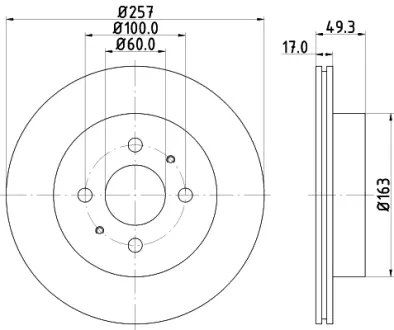 Тормозной диск HELLA PAGID 54312