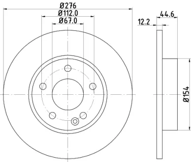 Тормозной диск HELLA PAGID 54318