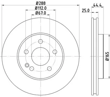 Тормозной диск HELLA PAGID 54320