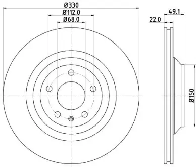 Тормозной диск HELLA PAGID 54326
