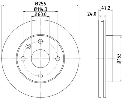 Тормозной диск HELLA PAGID 54336