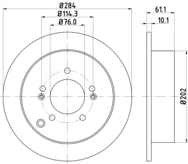 Тормозной диск HELLA PAGID 54340