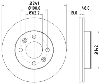 Тормозной диск HELLA PAGID 54341