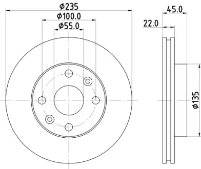 Тормозной диск HELLA PAGID 54342