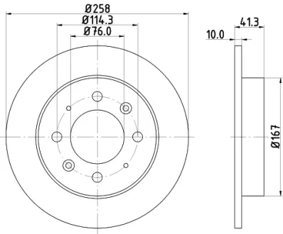 Тормозной диск HELLA PAGID 54343