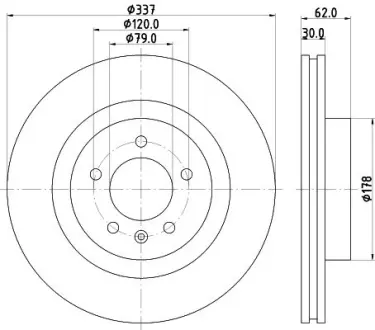 Тормозной диск HELLA PAGID 54346