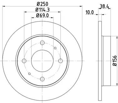 Тормозной диск HELLA PAGID 54349