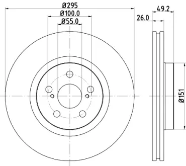 Тормозной диск HELLA PAGID 54356