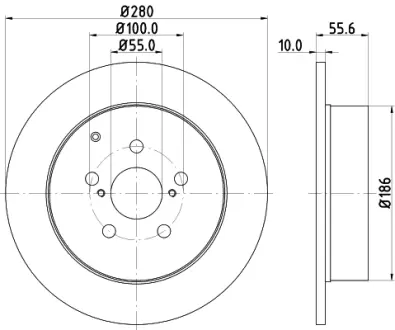 Тормозной диск HELLA PAGID 54357