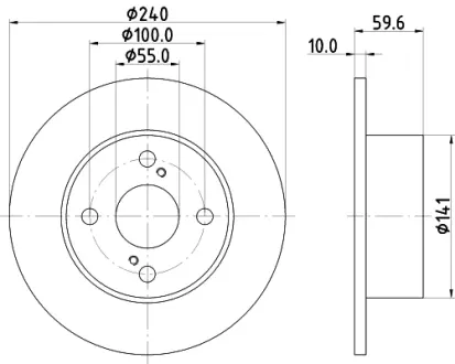 Тормозной диск HELLA PAGID 54360