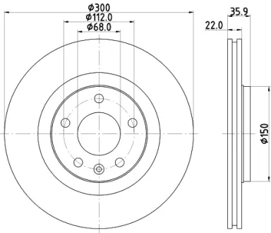 Тормозной диск HELLA PAGID 54371