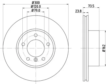 Тормозной диск HELLA PAGID 54377