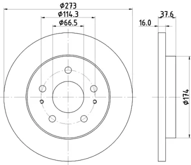Тормозной диск HELLA PAGID 54382