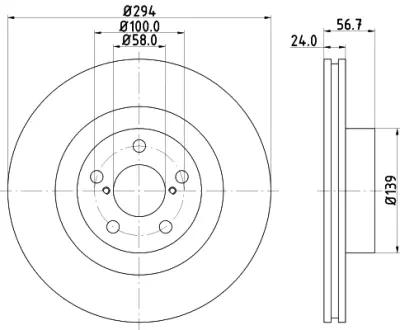 Тормозной диск HELLA PAGID 54395