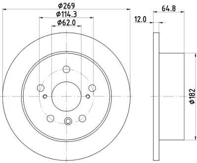 Тормозной диск HELLA PAGID 54398